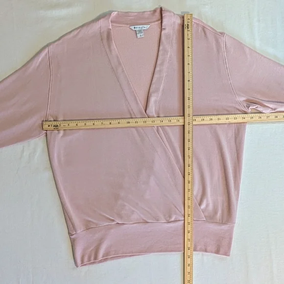 Athleta Purana V-Neck Wrap Sweatshirt | Pink | EUC | LG - Picture 6 of 8
